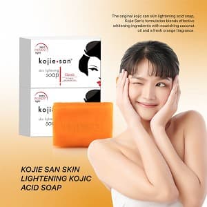 Kojie-san Skin Lightening soap -and - face brush detail 2