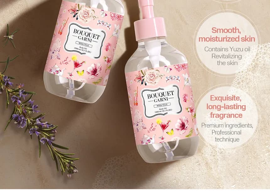 Bouquet Garni Moisture Body Oil White Musk Flavor detail 2