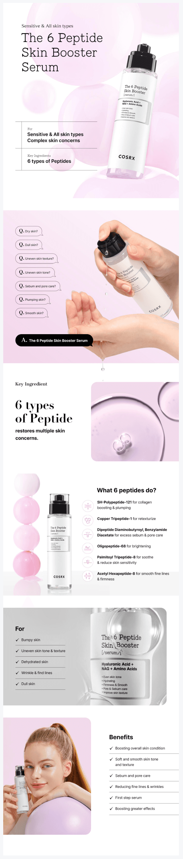 COSRX The 6 Peptide Skin Booster Serum 150mL detail 1