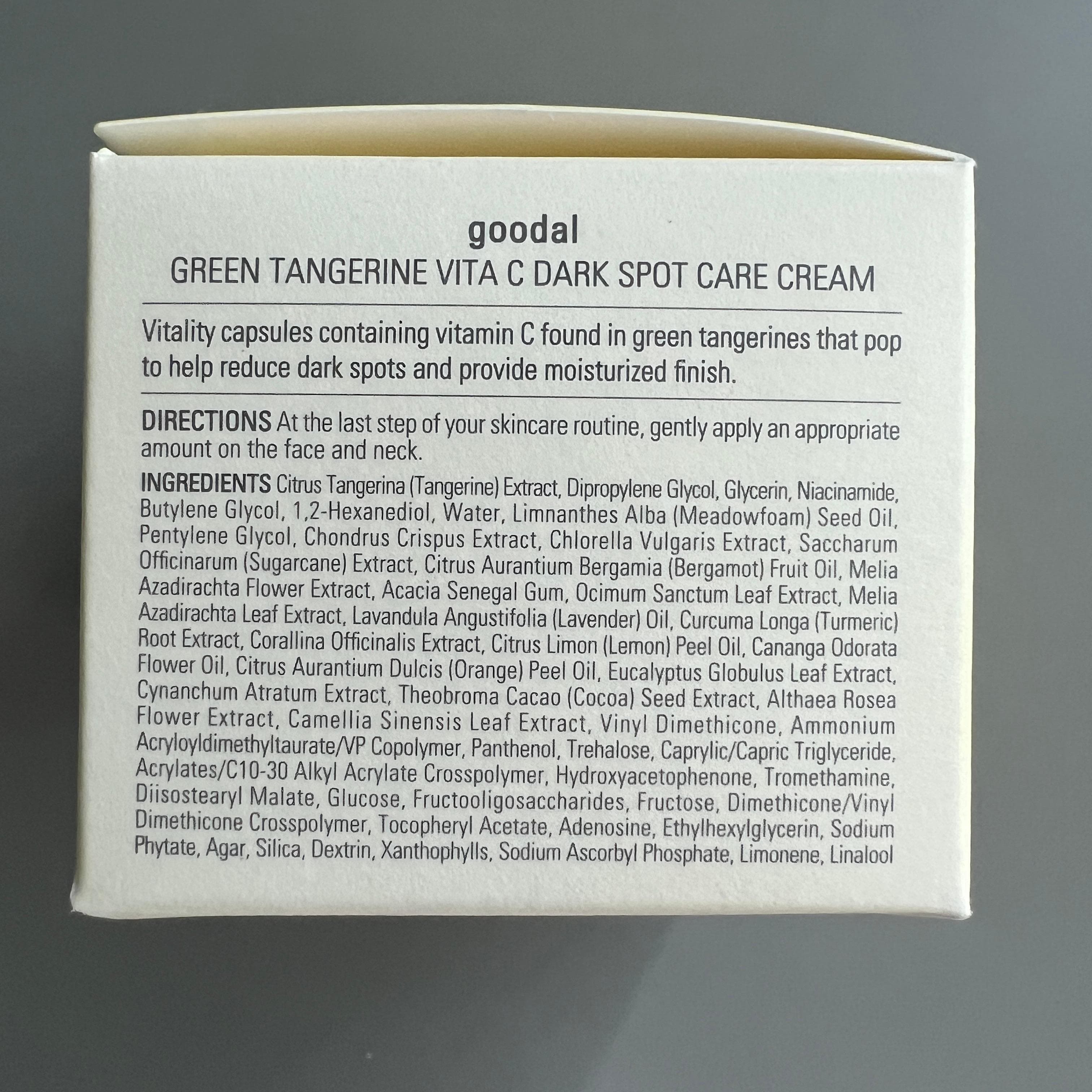 Goodal Green Tangerine Vita-C Dark Spot Care Cream detail 2