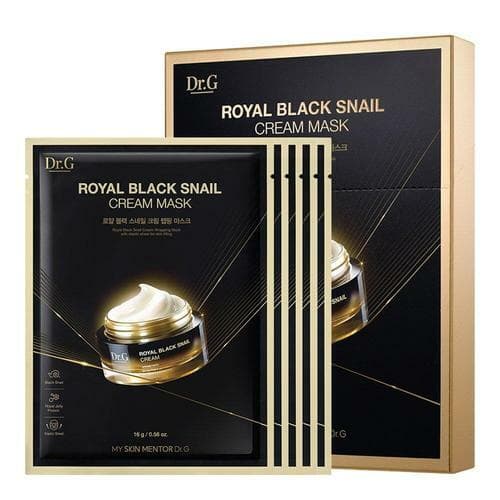 Royal Black Snail Cream Mask Sheet 5 Sheets detail 1