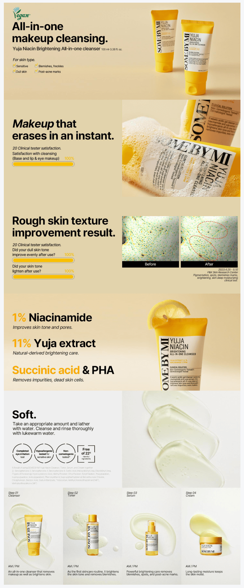SOME BY MI Yuja Niacin Brightening All In One Cleanser 100ml detail 1