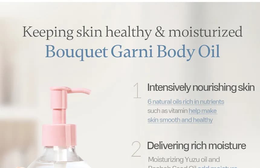 Bouquet Garni Moisture Body Oil White Musk Flavor detail 5