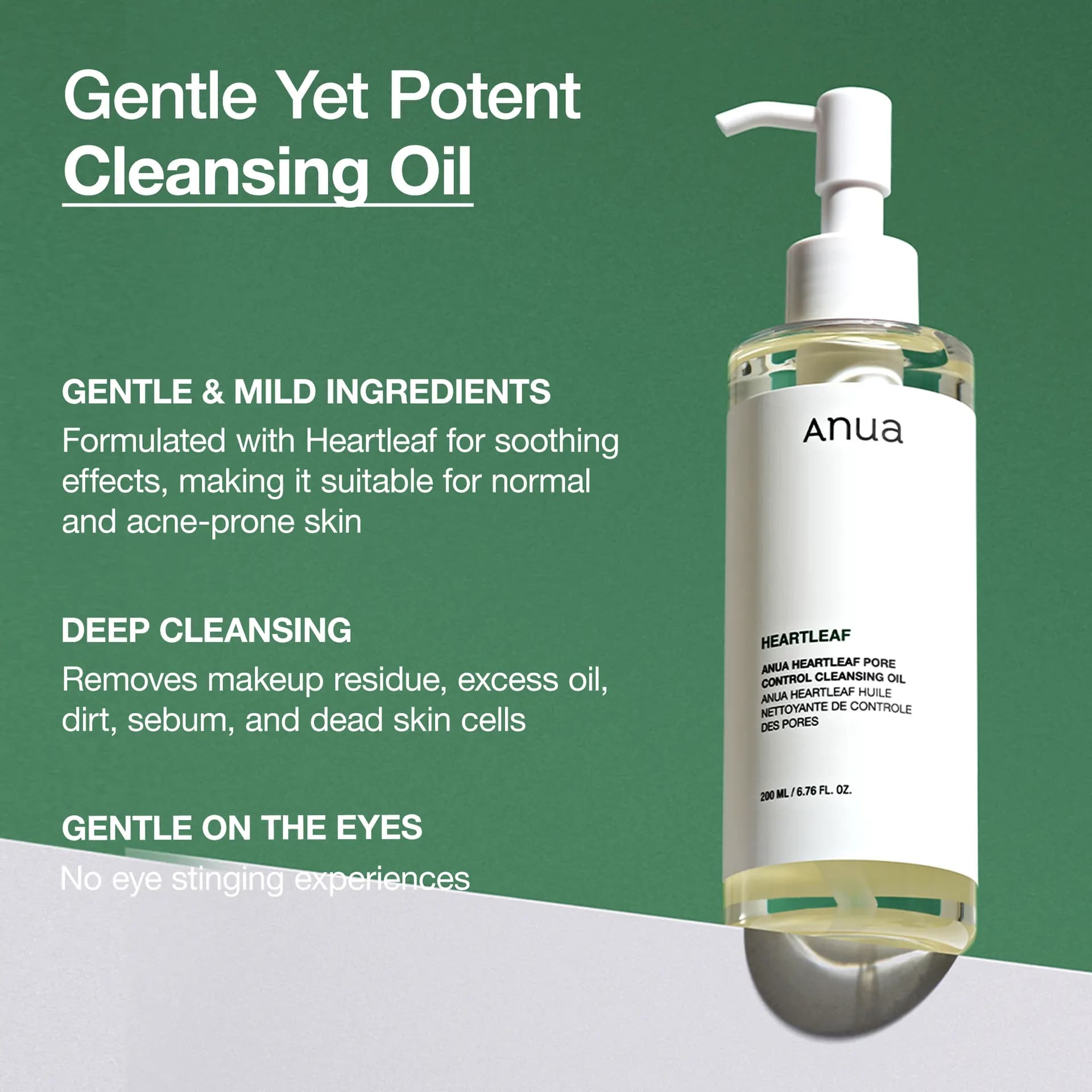 Anua Heartleaf Pore Control Cleansing Oil 200mL Double Set detail 2